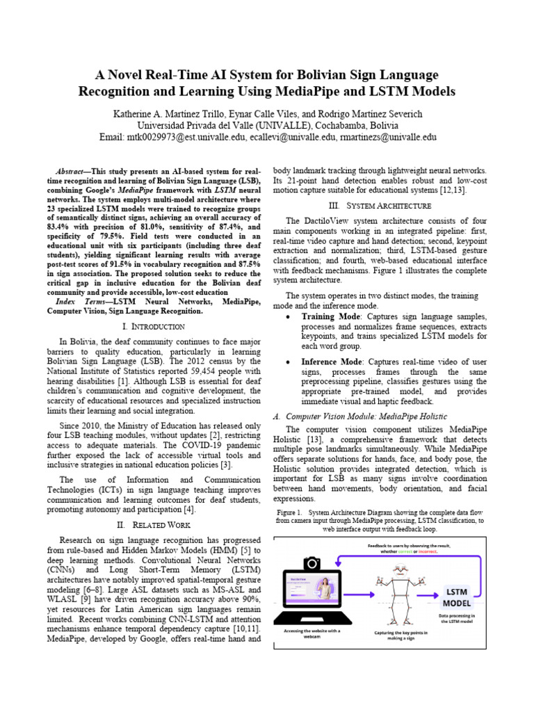 A Novel Real-Time AI System For Bolivian Sign Language Recognition and ...