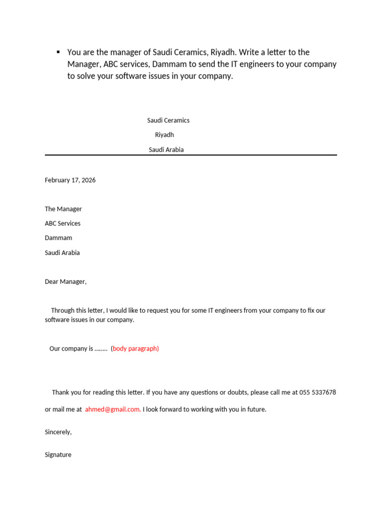 Model Letter | PDF