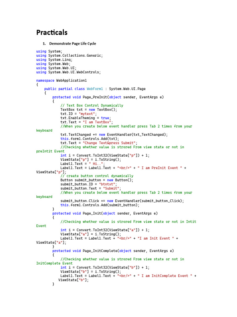 Dotnet Prac | PDF