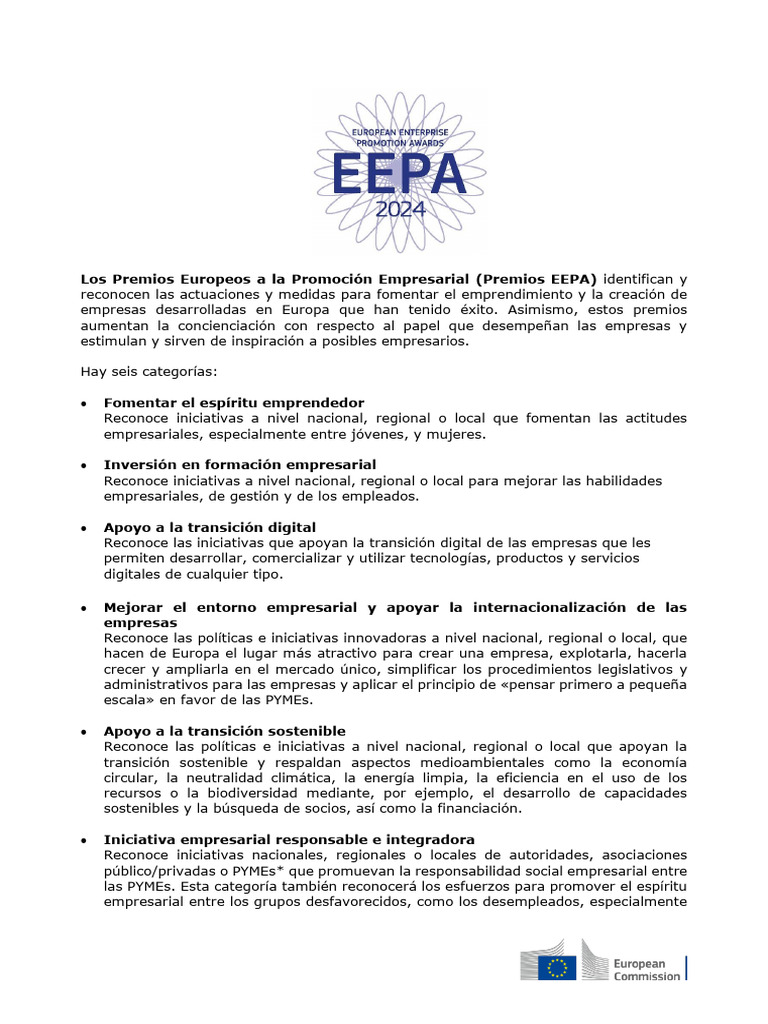 Spanish EEPA Factsheet 2024 | PDF | Business | Economias