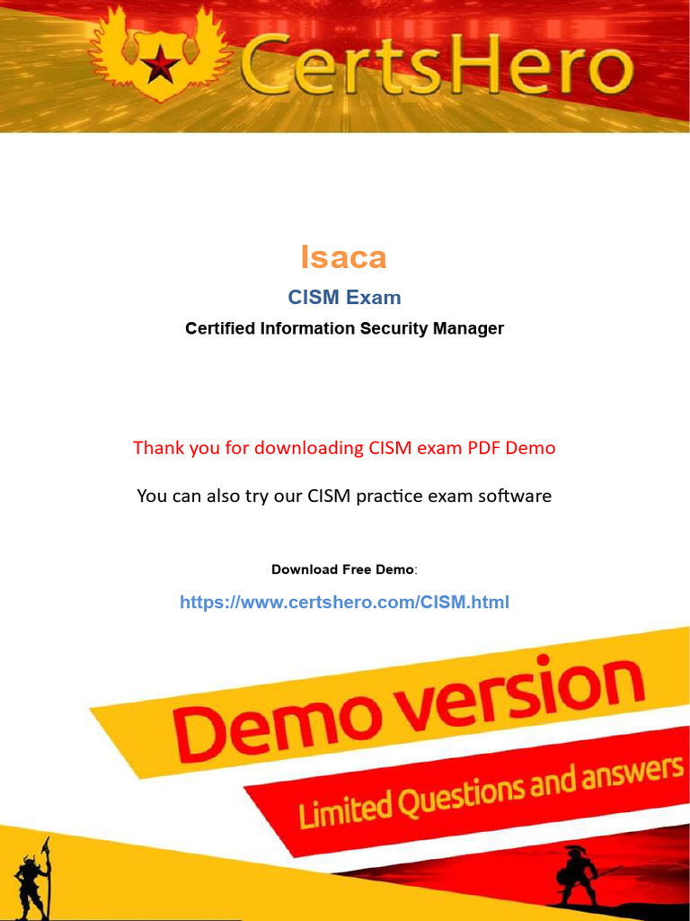 CISM Demo | PDF | Computer Security | Security