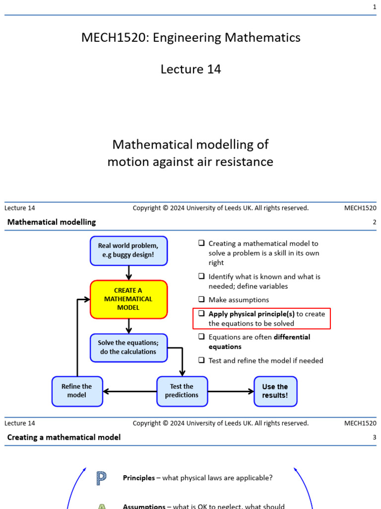 Week 9 | PDF | Force | Mathematical Model