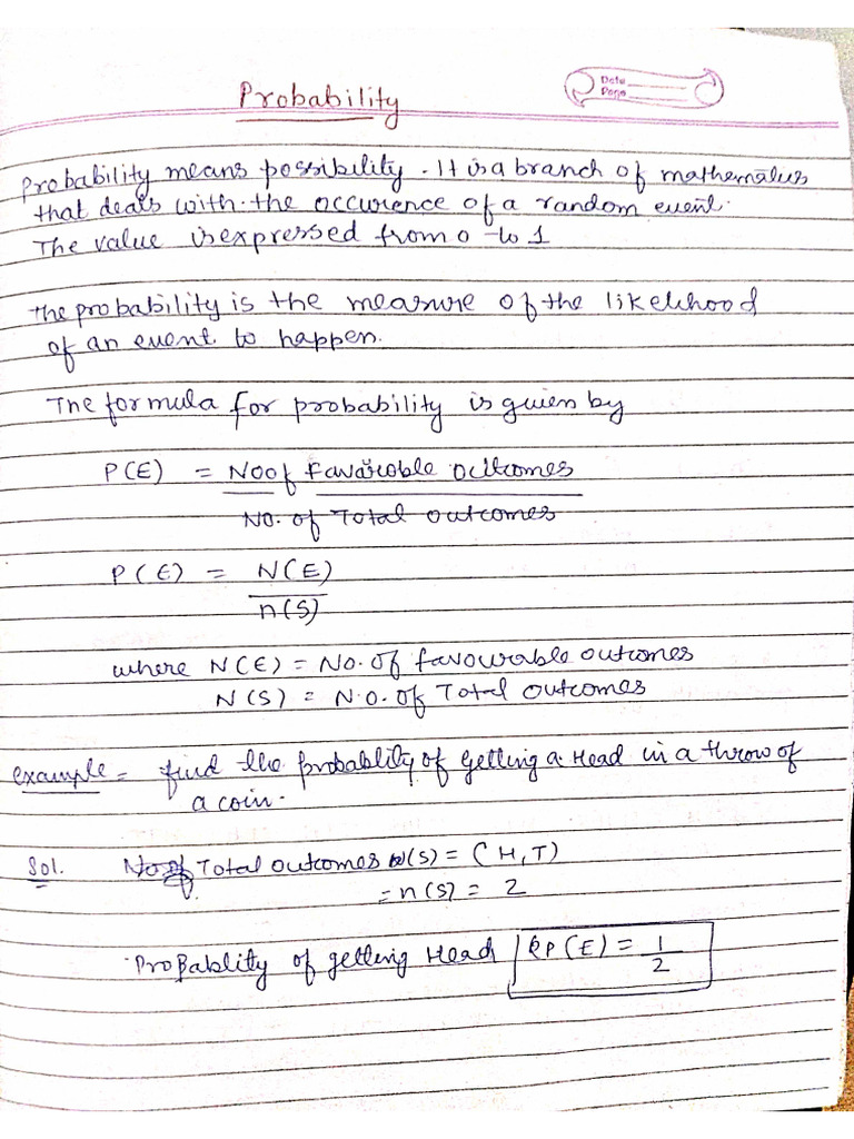 Probability (Unit-2Part-2) | PDF