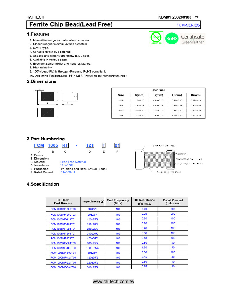 なまり FCM Series | PDF | Electronics | Electromagnetism