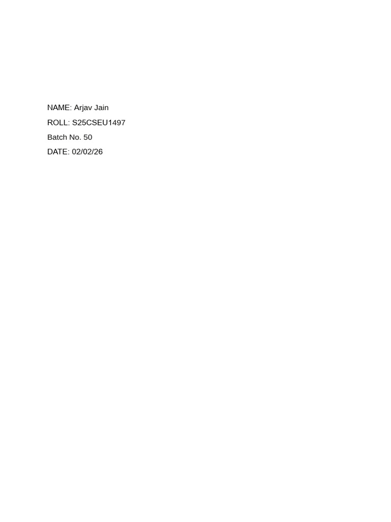 S25CSEU1497 Assignment2 | PDF