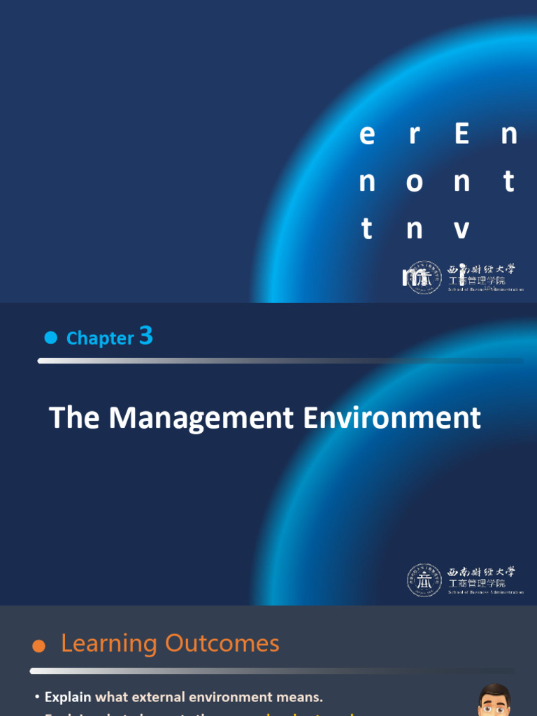 Chapter 3 the Management Environment-副本 | PDF | Mergers And ...