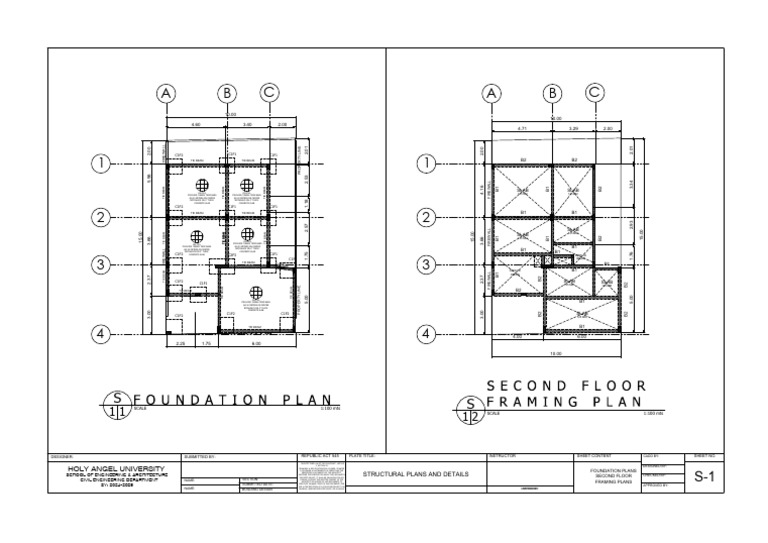 Plate No.6 Structural Plans and Details | PDF | Building Engineering ...