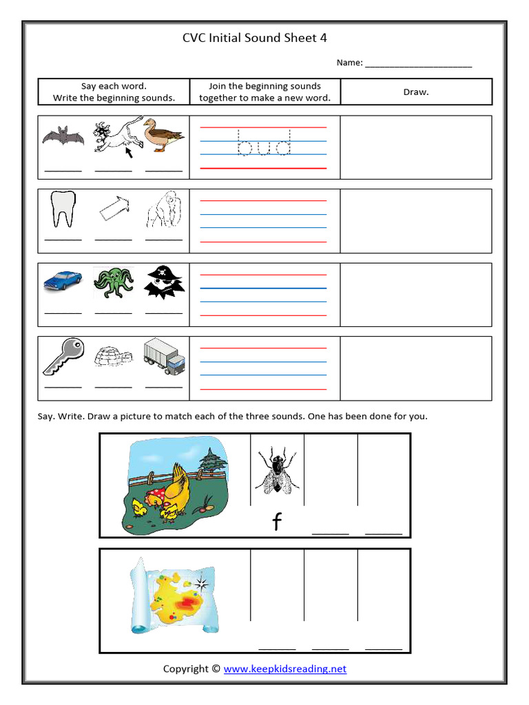 CVC Initial Sheet 4 | PDF