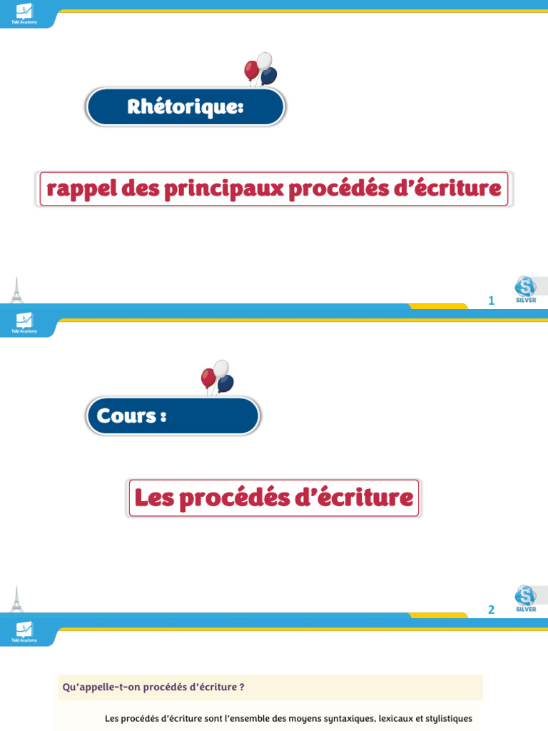 67486a2f812c9 - Les Procédés D'écriture (Syntaxiques) | PDF | Phrase