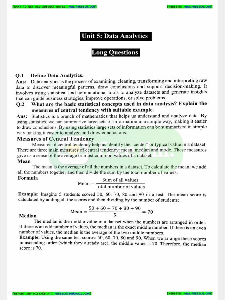 11th Comp New Ch5 LongQ | PDF