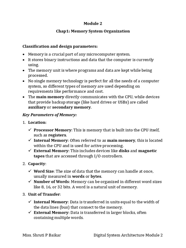 AY24-25 FYCS DSA Module2 | PDF | Random Access Memory | Computer Data ...