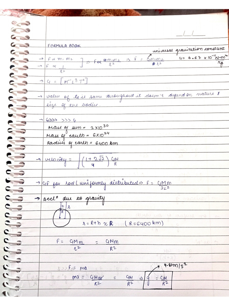 Phy Formula Sheet | PDF