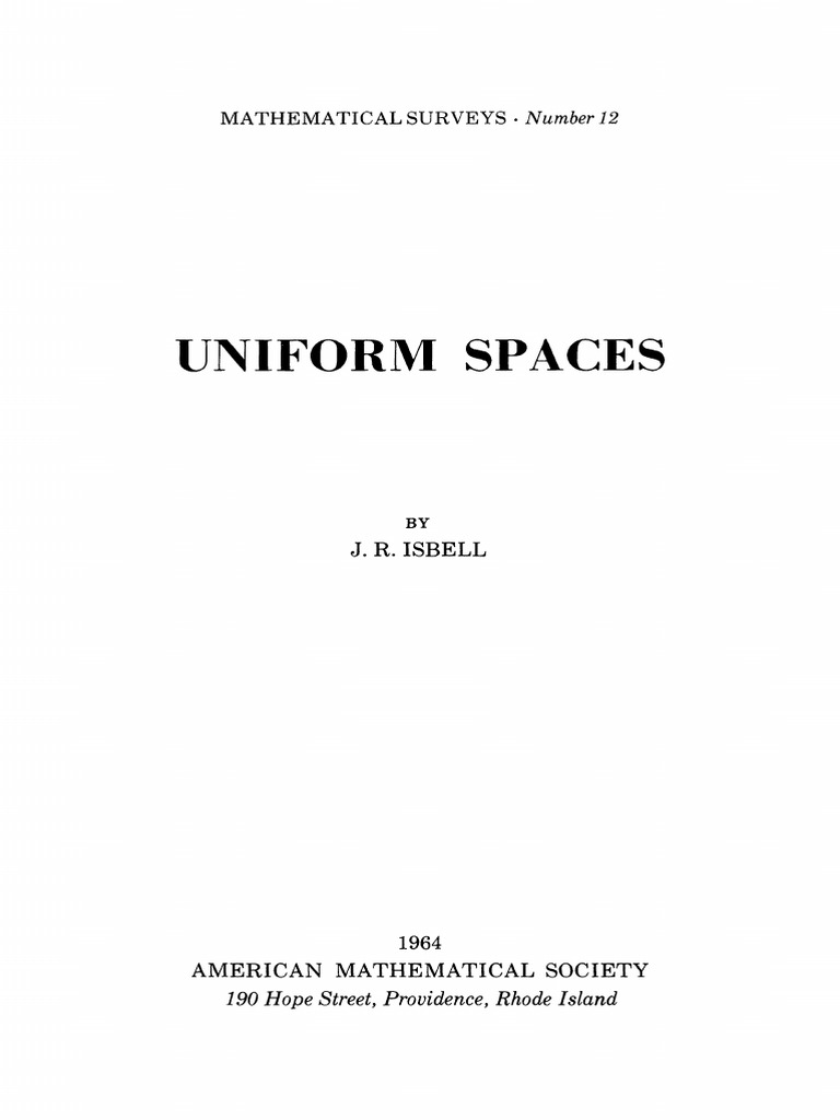 Uniform Spaces | PDF