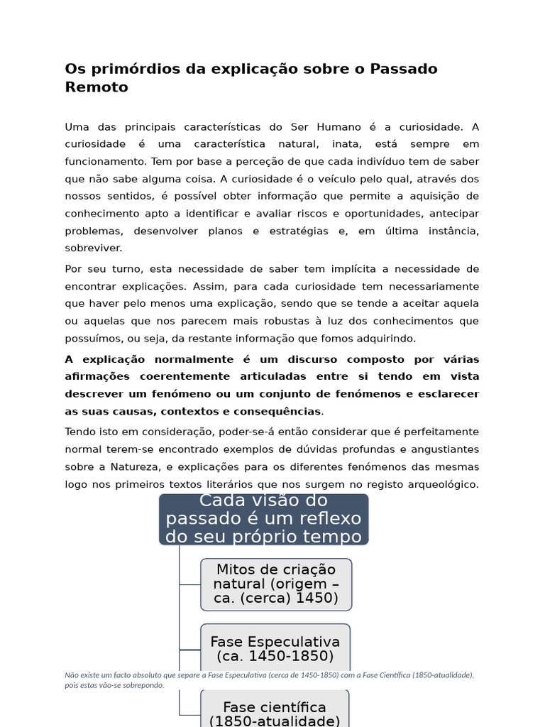 2 - Os Primórdios Da Explicação Sobre o Passado Remoto | PDF ...