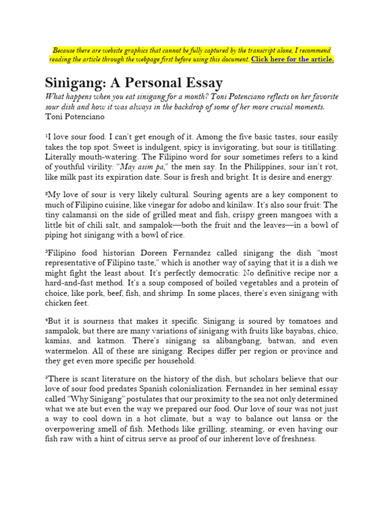 M2+-+Potenciano+ E2 80 93+sinigang | PDF