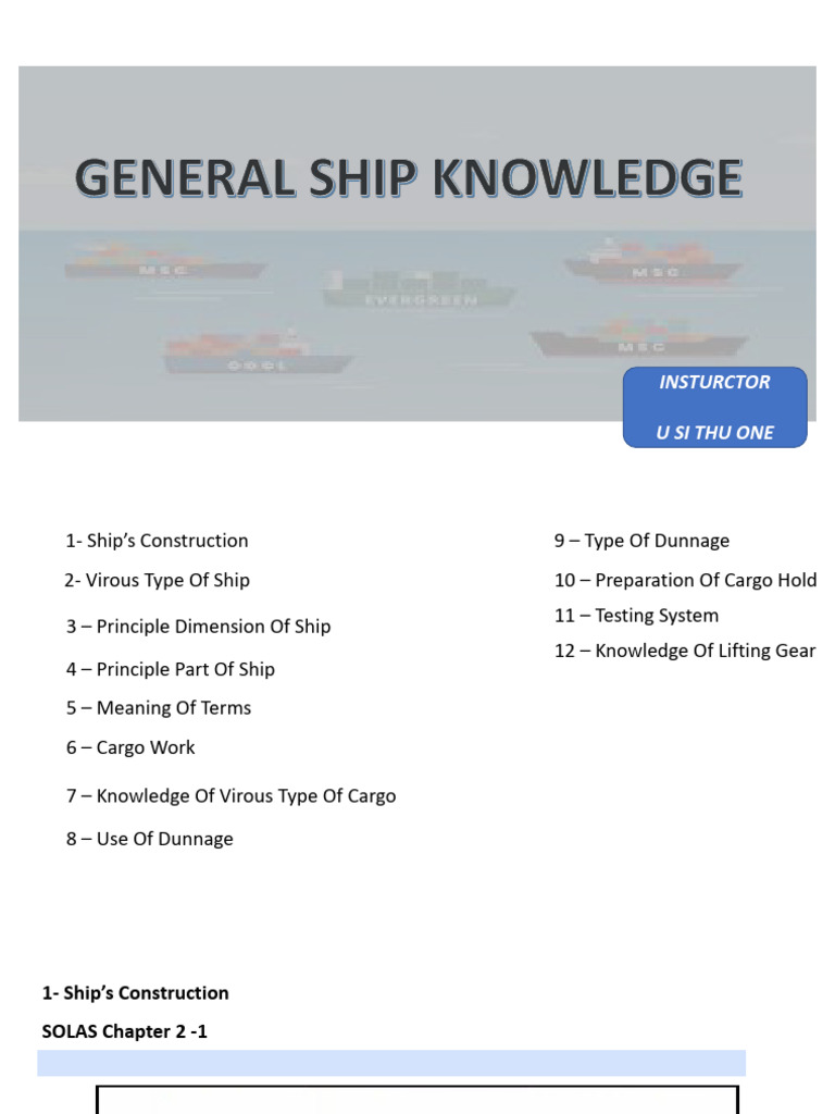 General Ship Knowledge - 18ecb4b8 A843 4cc9 8b26 E768cb96c8eb | PDF ...