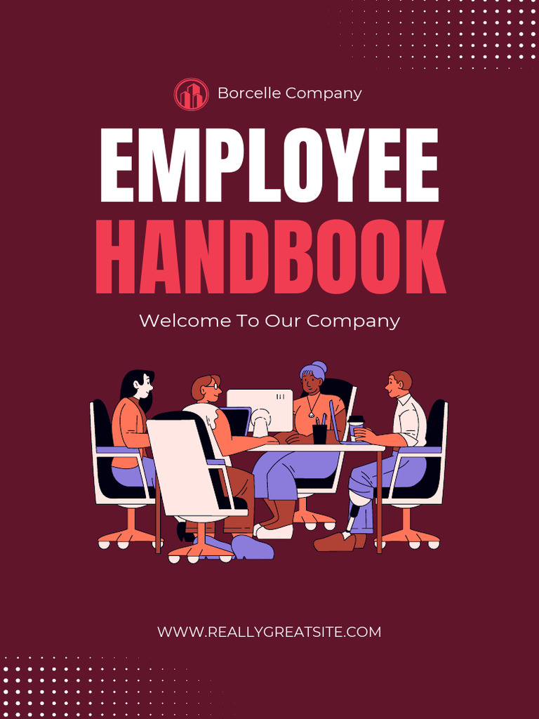 Pink and Maroon Professional Employee Handbook | PDF | Printing | Paper