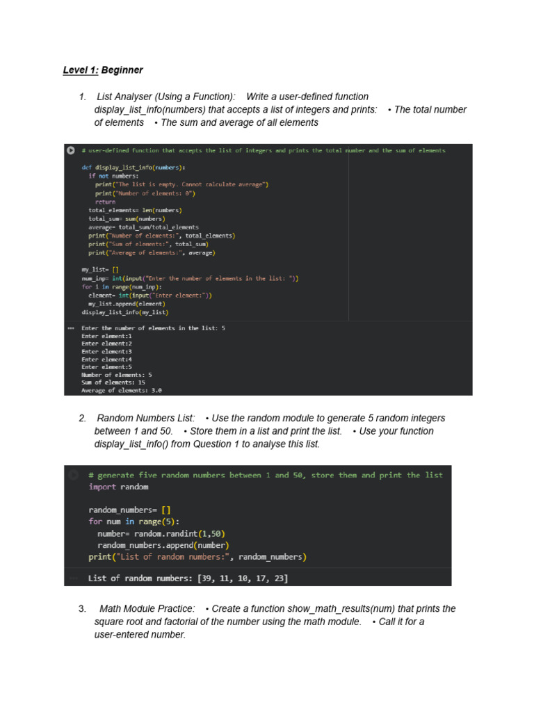 Code Conquer List and Functions | PDF