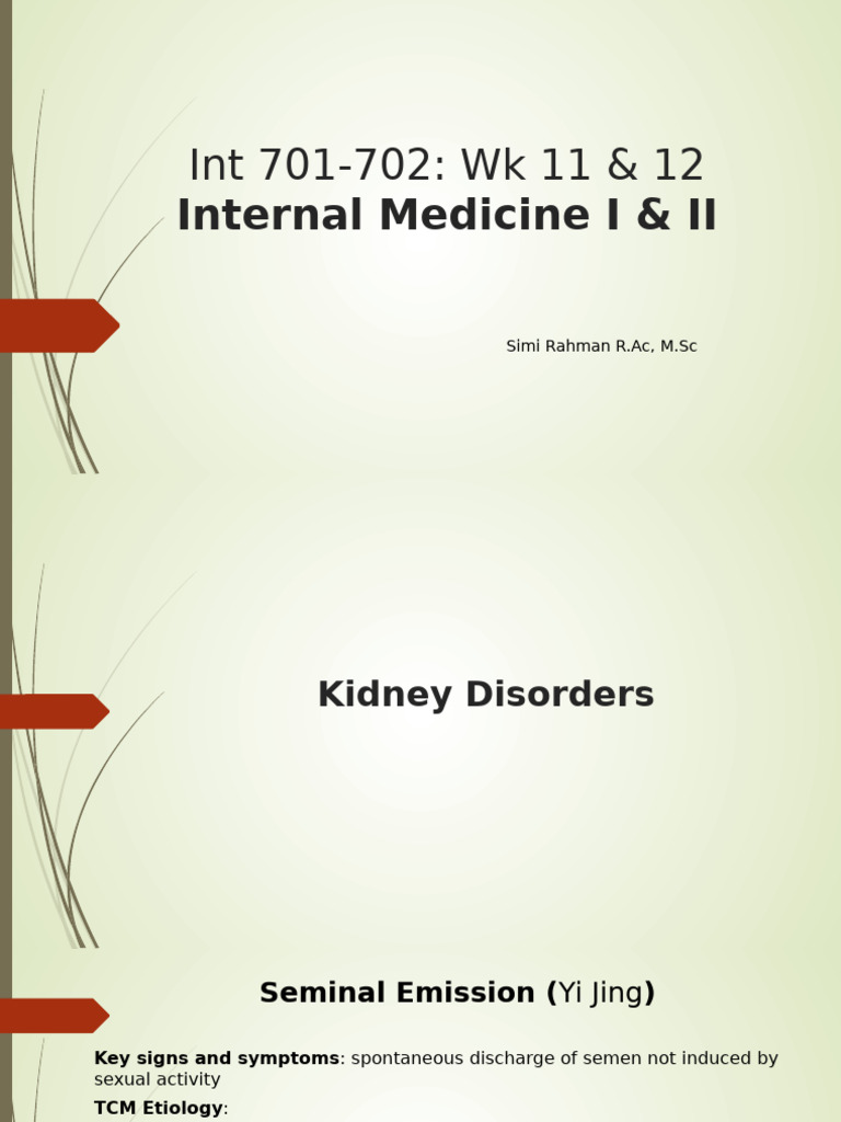 INT Medicine Kidney Disorders PDF | PDF | Traditional Chinese Medicine ...