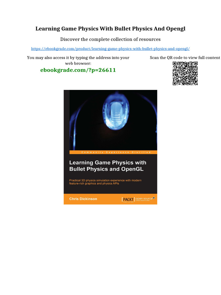 Learning Game Physics With Bullet Physics and OpenGL Sample | PDF ...