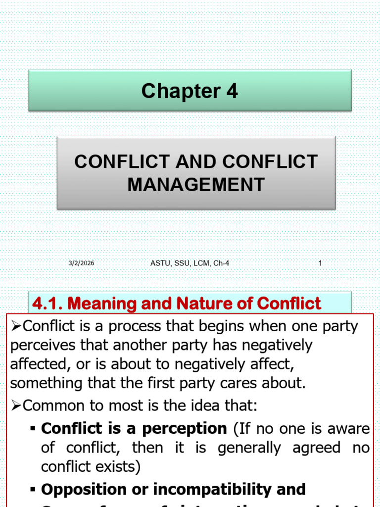 Conflict and Conflict Management | PDF | Negotiation | Bargaining