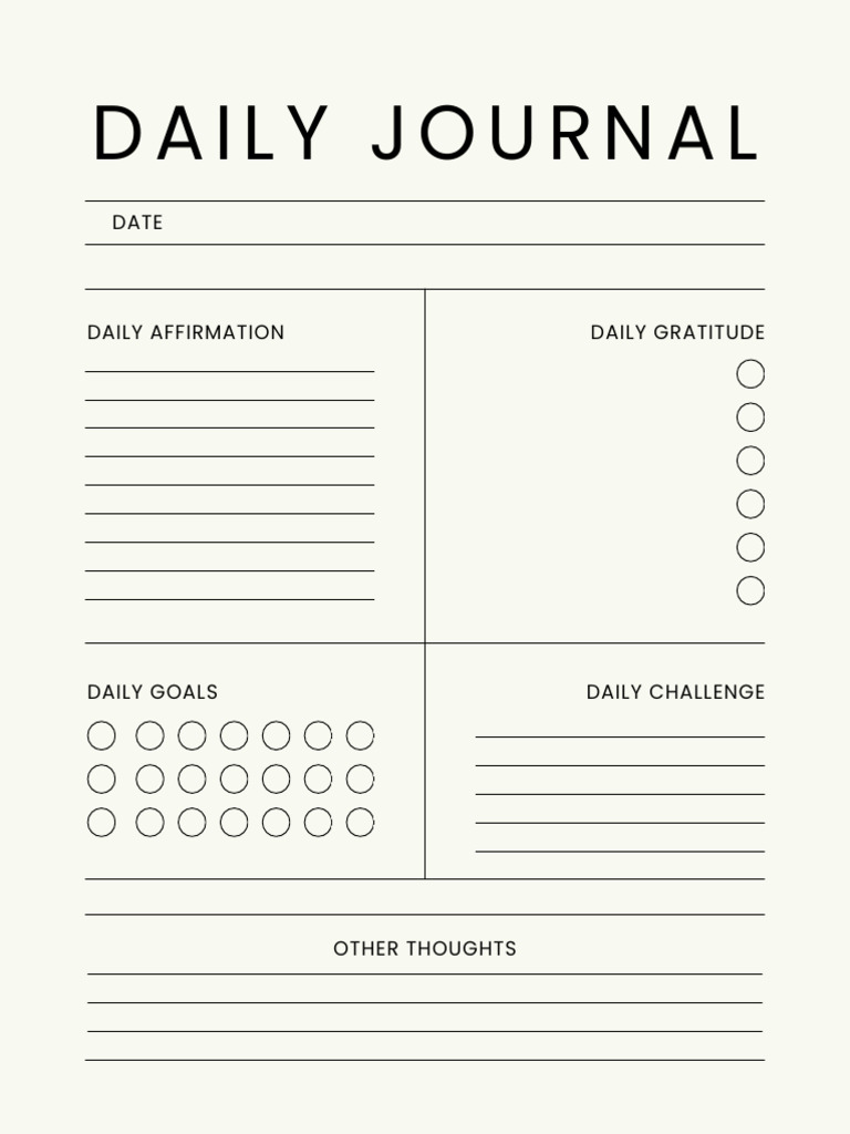 Beige Simple Daily Journal | PDF
