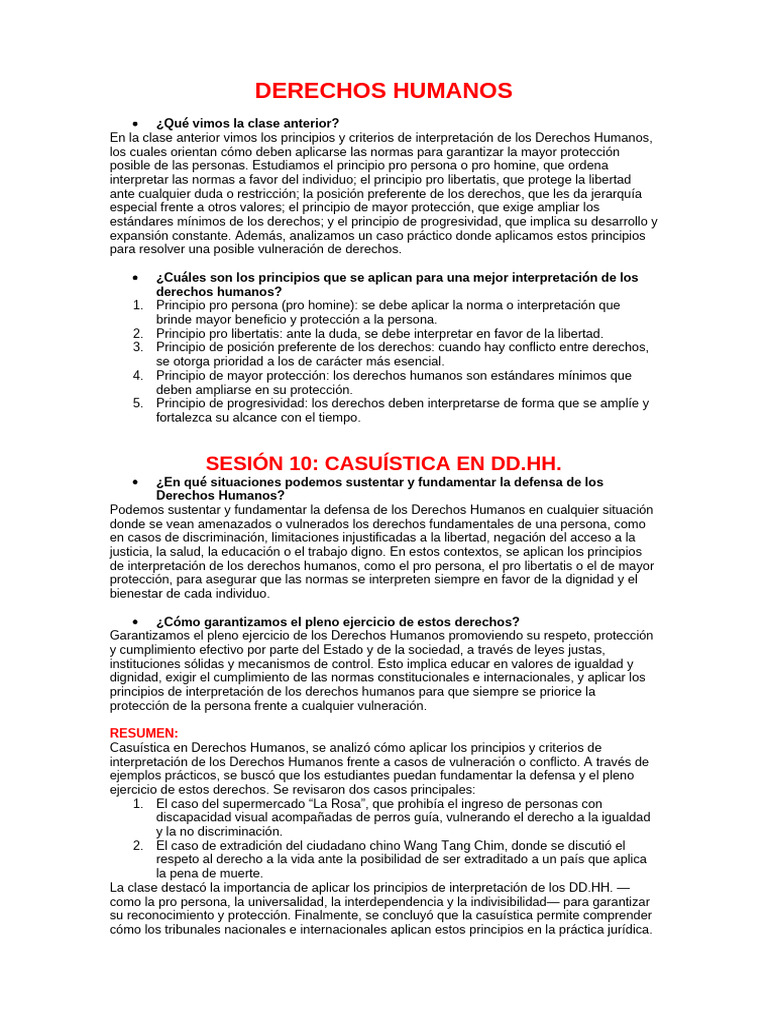 :Derechos Humanos -Semana 10- Sesion 10 | PDF | Derechos humanos ...