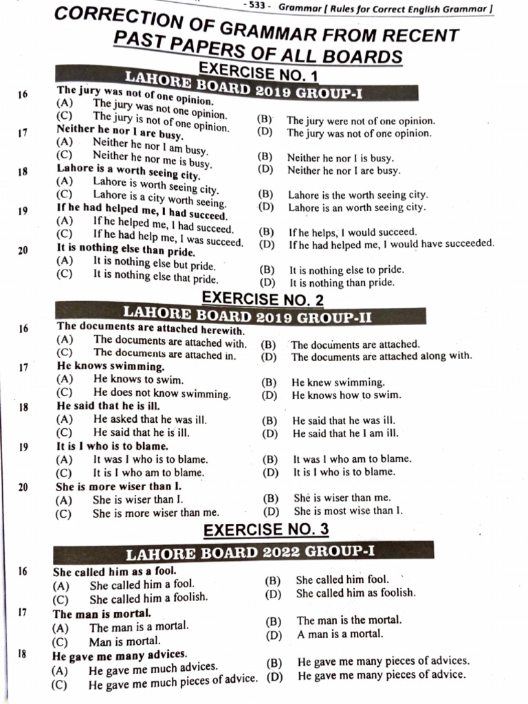 Article (Correction of Grammar) All Boards | PDF
