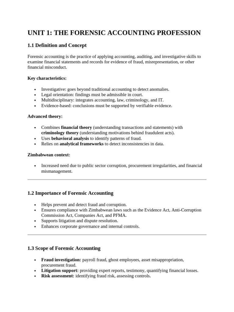 Forensic Accounting | PDF | Internal Control | Accounting