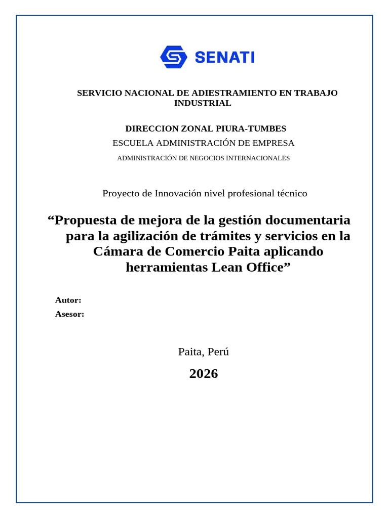 Propuesta de Mejora CAMCO Paita | PDF | Lean Manufacturing | Documento