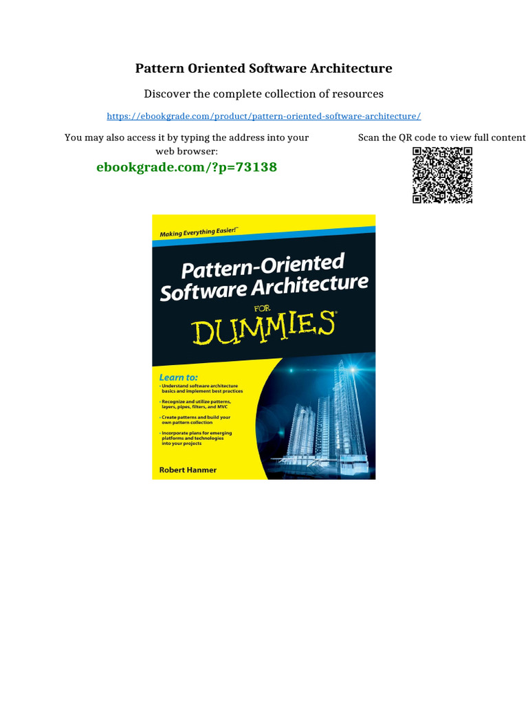 Pattern Oriented Software Architecture Newest Edition 2025 | PDF ...