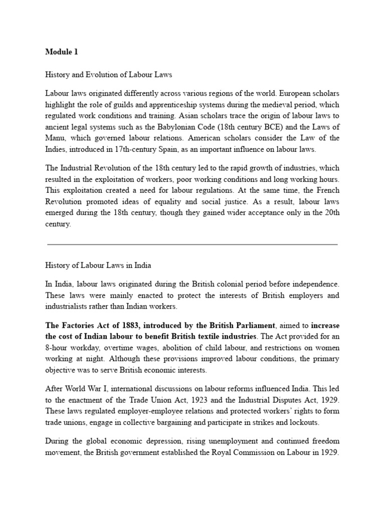 Labour Law | PDF | Labour Law | Employment