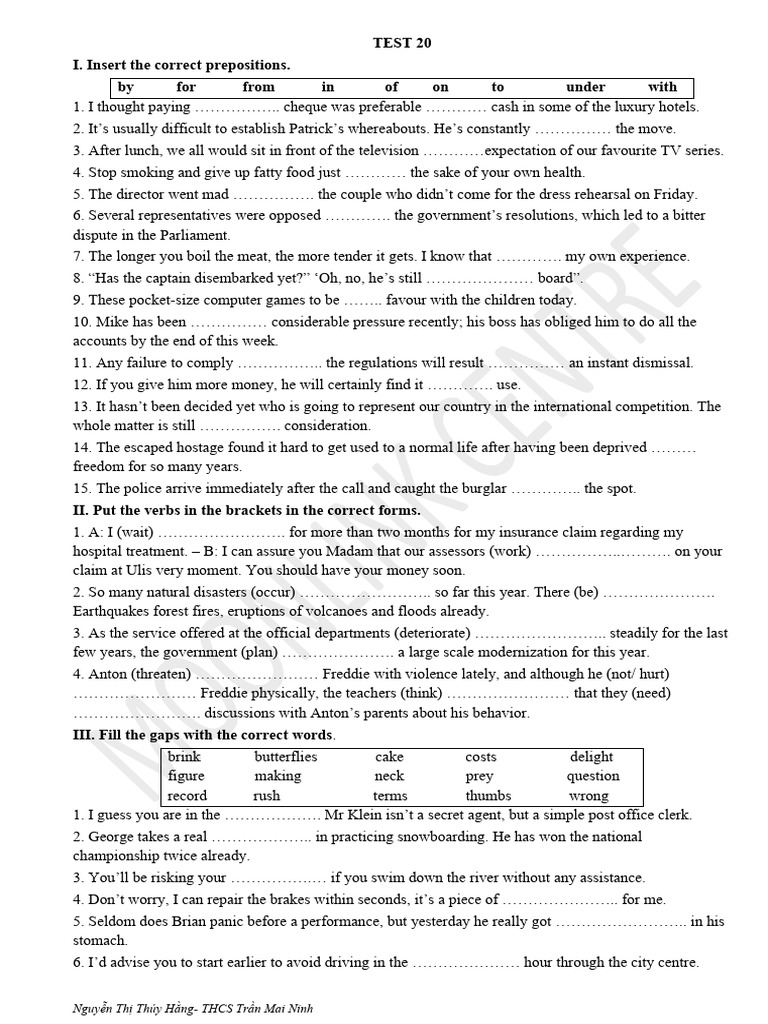 Test 20 | PDF