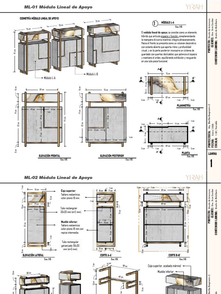 Planos Recepción Muebles 3 | PDF