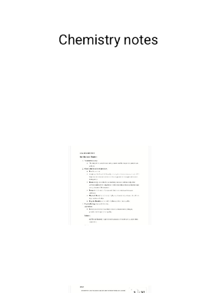 Chemistry Notes Phoenix | PDF