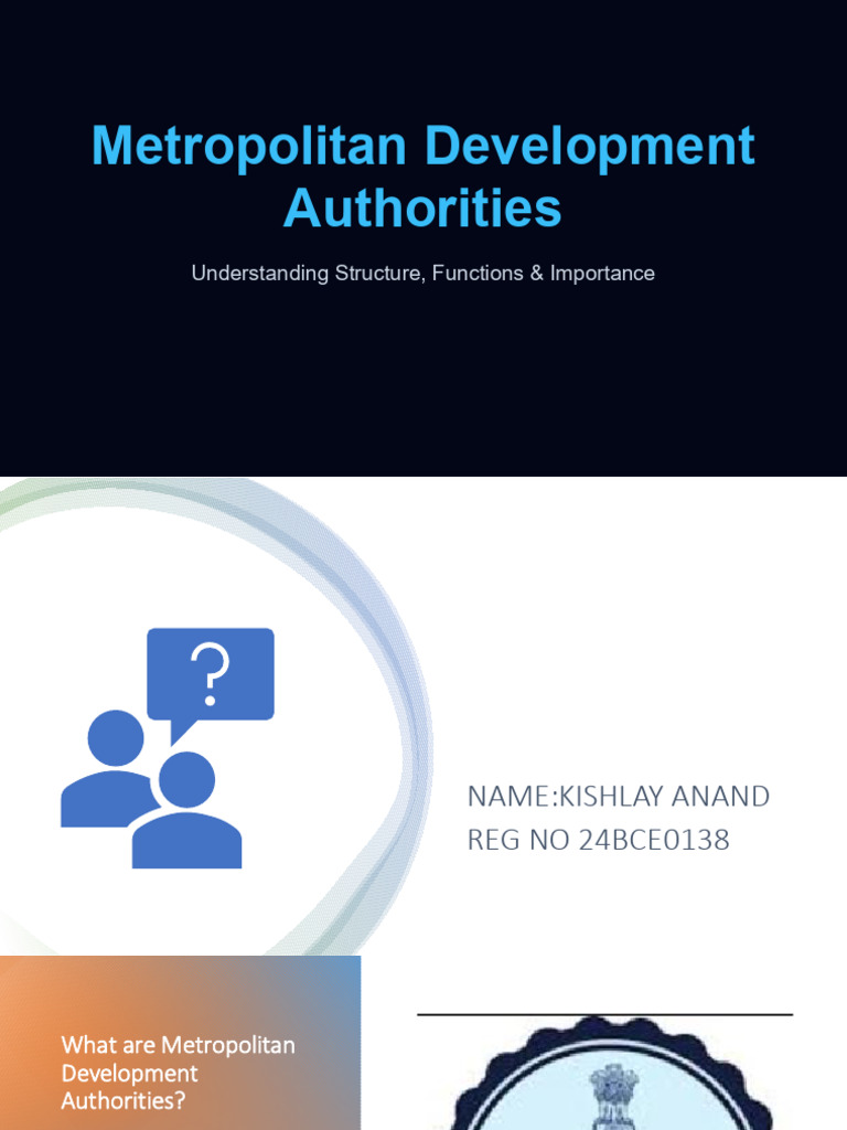 Metropolitan Development Authorities | PDF | Infrastructure ...