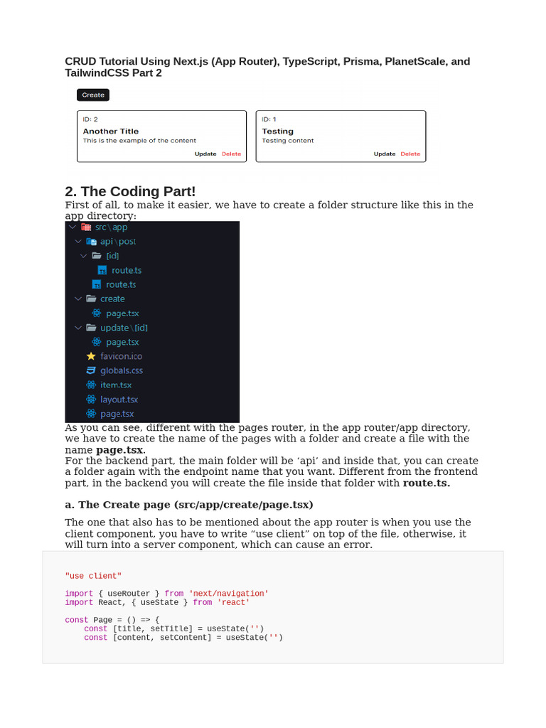 CRUD Tutorial Using Next - Js (App Router), TypeScript, Prisma ...