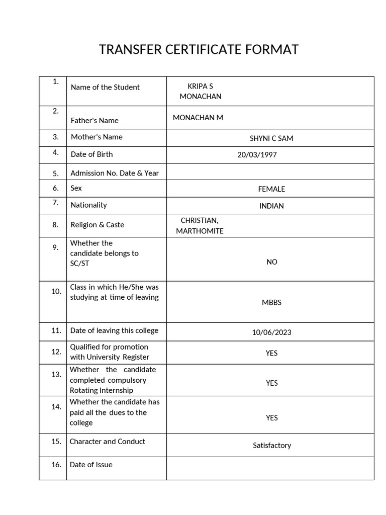 TC Format | PDF