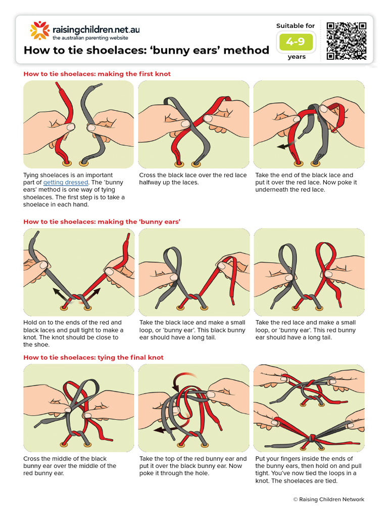 How To Tie Shoelaces | PDF