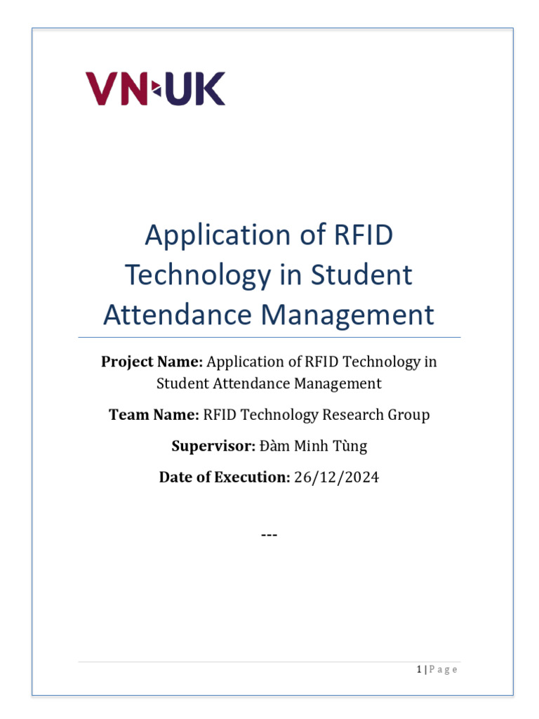 Application of RFID Technology in Student Attendance Management | PDF ...