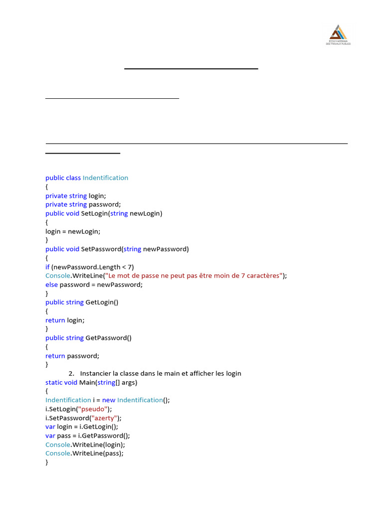 Csharp TP1 1 | PDF | Informatique | Architecture de logiciel