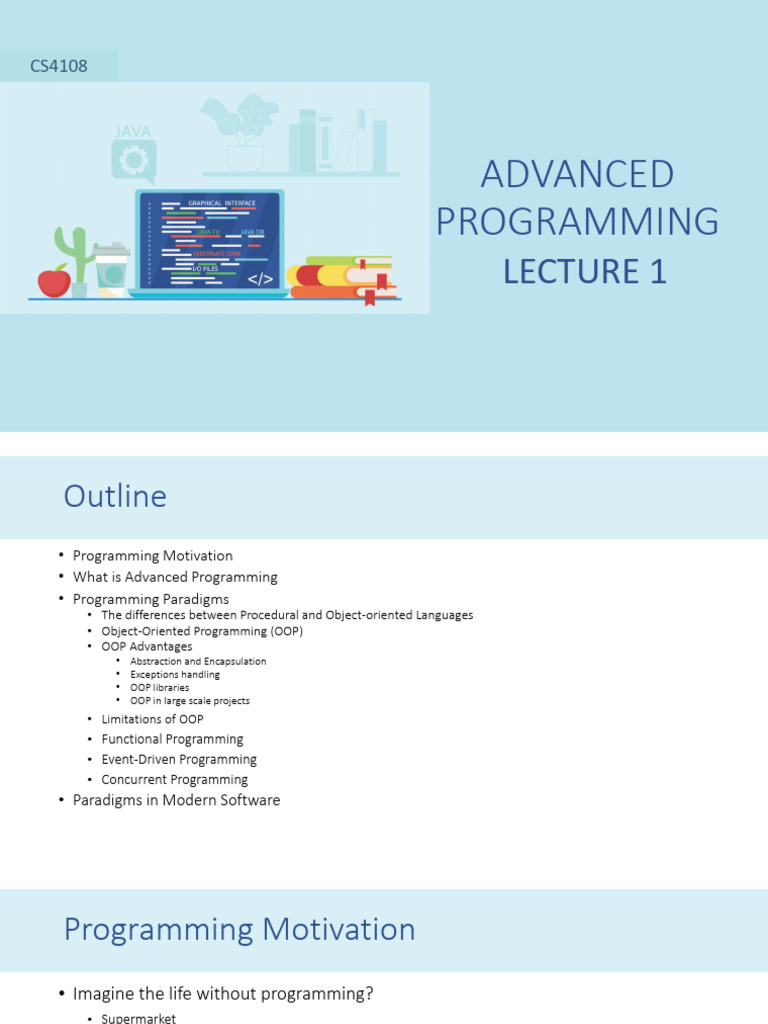 Lecture 1 | PDF | Object Oriented Programming | Method (Computer ...