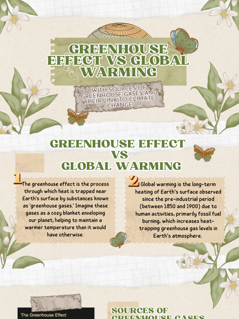 Greenhouse Effect Vs Global Warming | PDF | Climate Change | Greenhouse Gas