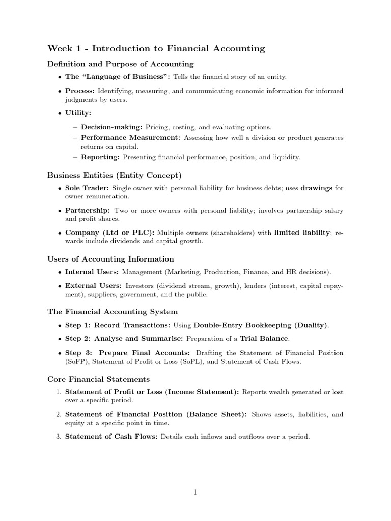 Accounting Notes | PDF | Debits And Credits | Book Value