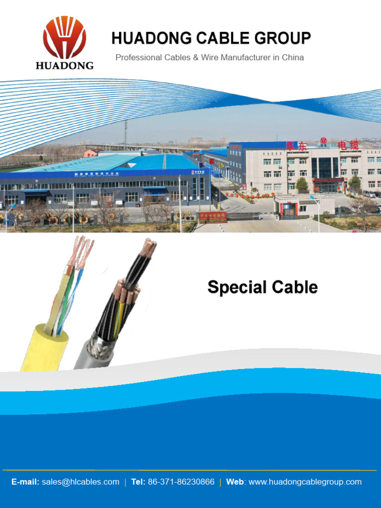 Huadong Special Cable Catalogue | PDF | Insulator (Electricity ...