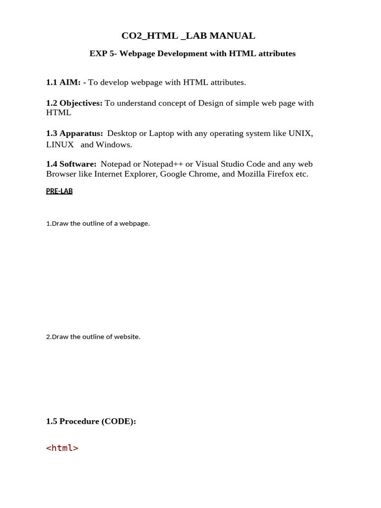 Exp - 4 HTML Attributes | PDF