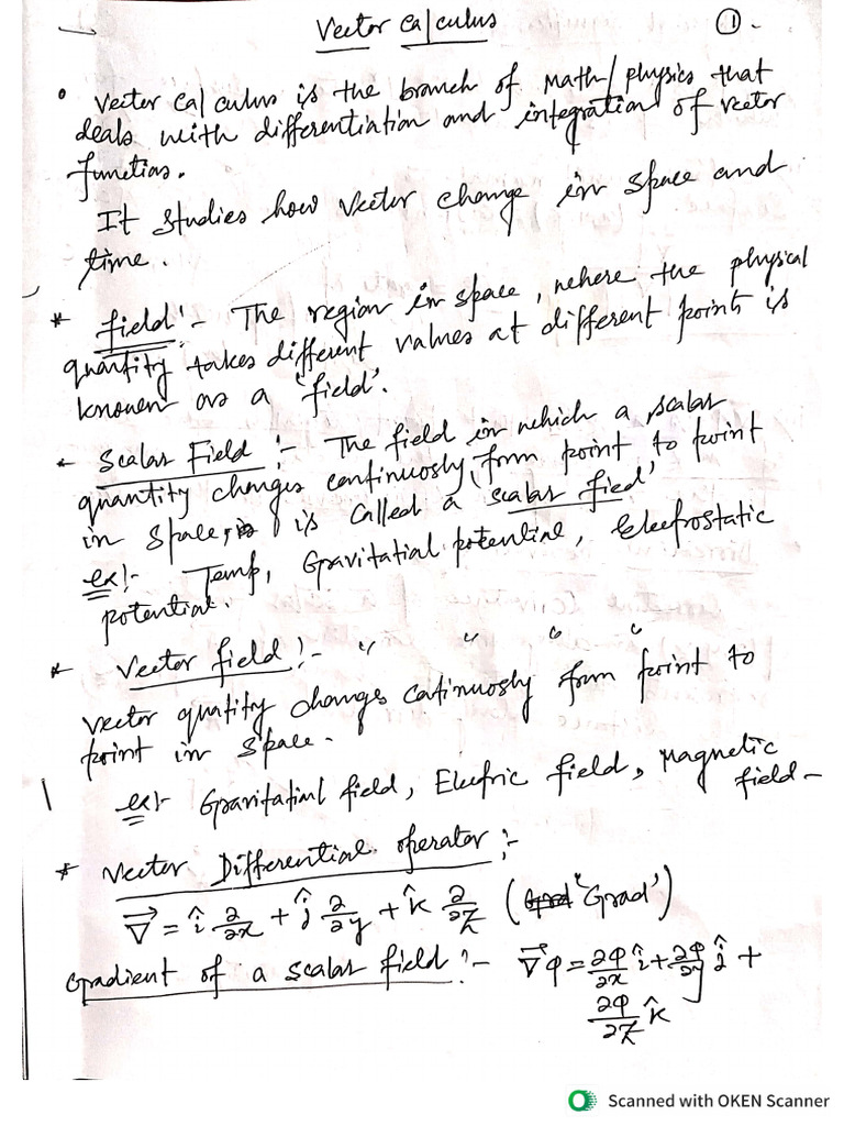 Vector Calculus | PDF