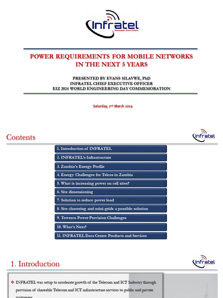 Power Requirements For Mobile Networks in The Next 5 Years - 02.03.2024 ...