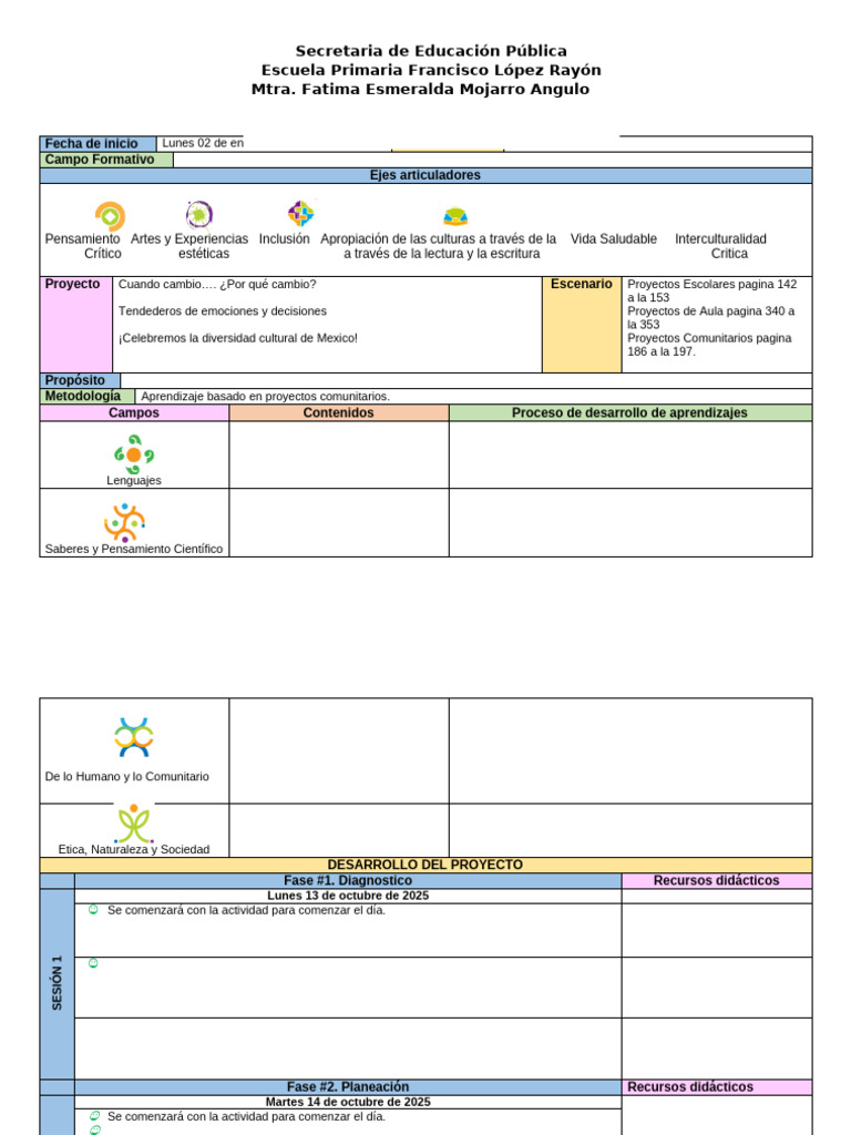 Planeacion 01 - 12 Marzo | PDF | Aprendizaje | Cognición