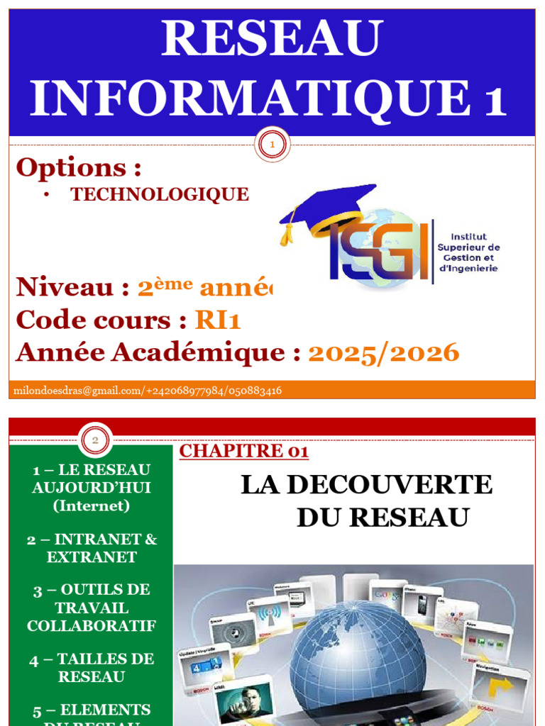 ISGI ICT 2025 - Chap01 La Decouverte Du Réseau | PDF | Réseau ...